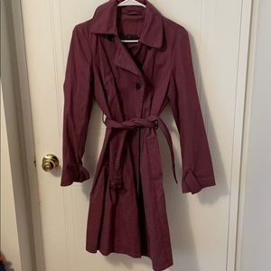 Boden burgundy trench coat size 12UK Size 8US